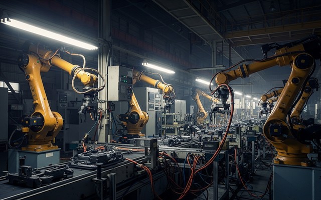 工場停止の瞬間