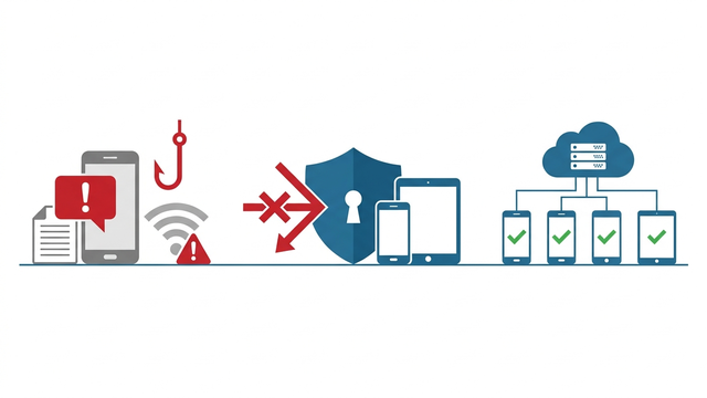 Sophos Intercept X for Mobileで会社のスマホ・タブレットを守るイメージ