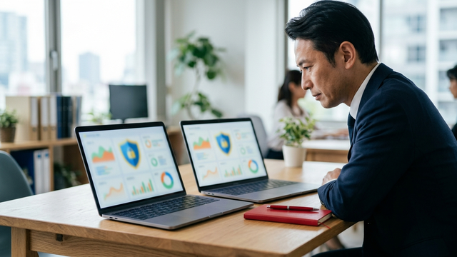 CrowdStrikeとSentinelOneを比較検討する法人のイメージ